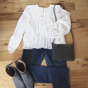 *SOLD* Loft clip dot blouse